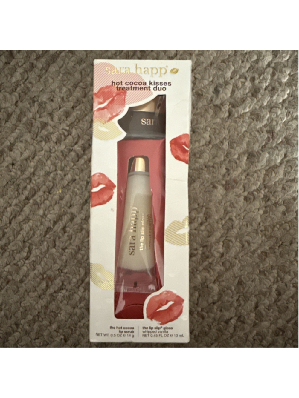 Sara Happ Hot Cocoa Kisses Treatment Duo Lip Scrub & Vanilla Gloss NEW